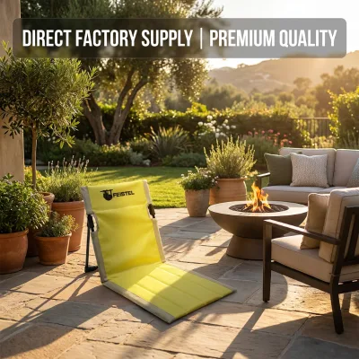 Wholesale Custom Logo Lightweight Adjustable Folding Floor Seat for Outdoor Sports and Leisure