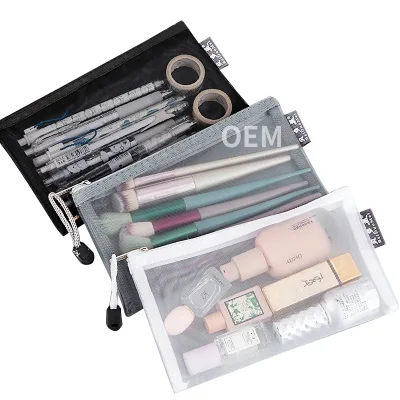 Prime Quality Chinese Brand Wear-resistant Pencil Bag Simple Design Mesh File Bag With Smooth Zipper Pencil case