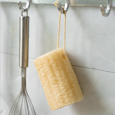 Pure natural loofah towel cleaning, non stick, oil free, chemical free, pot and bowl cleaning