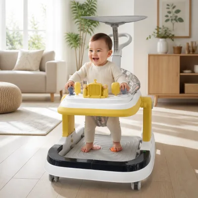 High Quality Modern Multifunctional Baby Walker/Cart Music Foldable Plastic Lightweight Design Unisex Toddlers' Learning Travel