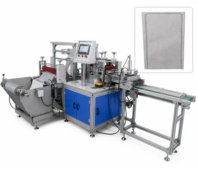 Turnkey Fully Automatic Servo Non Woven Bath Scrubber Glove Making Machine From Raw Material Loading to Auto Counting OEM ODM