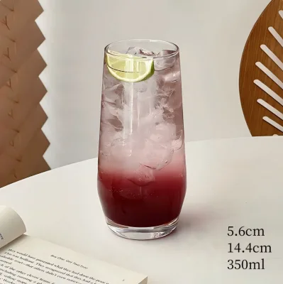 Wholesale Lead-Free Highball Glasses 301-400ml 6-Piece Set for Parties-Creative Tall Glass Beverage Cups
