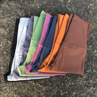 GCWAVA Solid Color Super High Waist 2.0 Hip Lifting Nude Yoga Fitness Pants Women's Slim Fit Sports Nine-point Pants