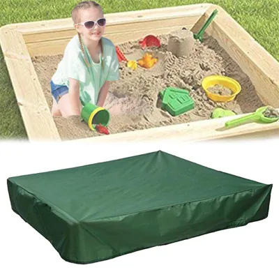BEELAND Green Sandpit Pool Cover Dustproof Square Sandbox Cover With Drawstring