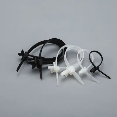 Virgin PA66 Push-in Cable Ties Aircraft Head Zip Ties Multiple Sizes for Wire Management