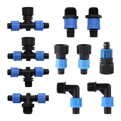 1/2inch 3/4 Inch 16mm 17mm Plastic Eco Friendly Hose Splitters Locked Thread Pipe Fittings for Drip Irrigation Garden Hose