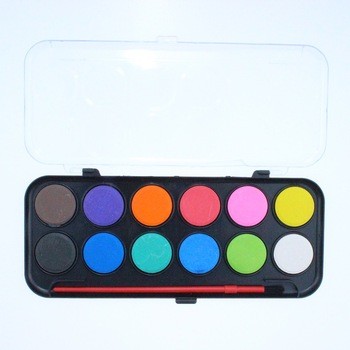 High Quality 18 Colors Kids School Paint Water Colour Mat Water Colours for Kids Drawing