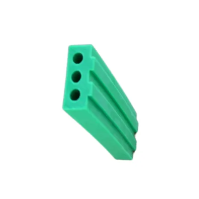 Green UHMWPE Conveyor Guide Rails with 3 Circular Patterns for Heavy Machinery
