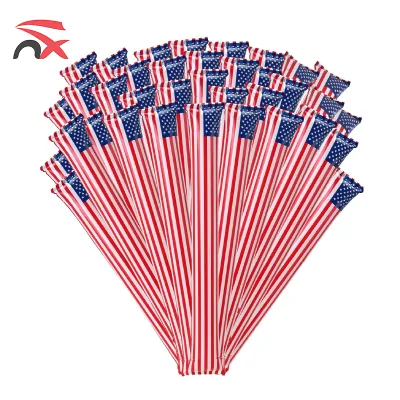 Factory Direct 2026 Popular Customizable National Flag Print Inflatable Thunder Sticks for Football Cheering