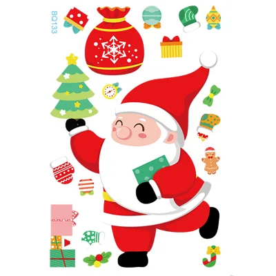 Holiday Decorations Christmas Santa Claus Window Clings Window Stickers