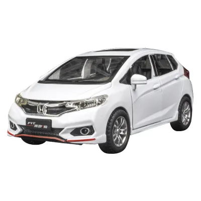 Diecast 1:32 Honda Fit Alloy Model Car Mould Sound and Light Rebound Decoration Collection Children's Toys Small Toy Car Model