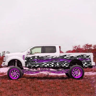 Waterproof Car Stickers Die Cut Custom Decal Sticker Wrap Pickup Truck SUV Car Stickers 3d Racing Stripes for Cars Graphics
