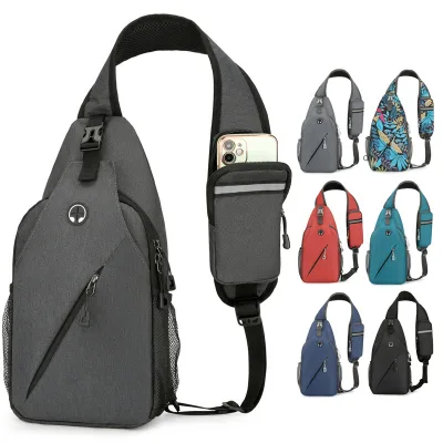 Sports Chest Bag Zipper Waterproof Crossbody Daypack Cycling Phone Pouchperfect Everyday Casual Use Lightweight