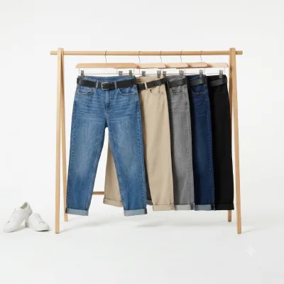 China Bangladesh Factory Price OEM Customized Logo Embroidery Retro High Waist Loose Fit Streetwear Women Harem Jeans