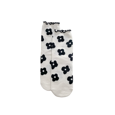Floral Cotton Sweat-absorbent Designer Basketball Team Premium Crew Men's Sport Socks Sox