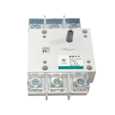100A 3P Load Break Switch 600V AC DIN Rail Isolator Switch Disconnector with Rotary Handle