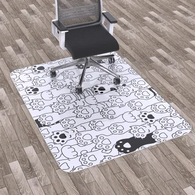 2024 Wholesale New Gaming Custom Printed Office Rivet Hard Floor Protection Backing PVC Chair Mat