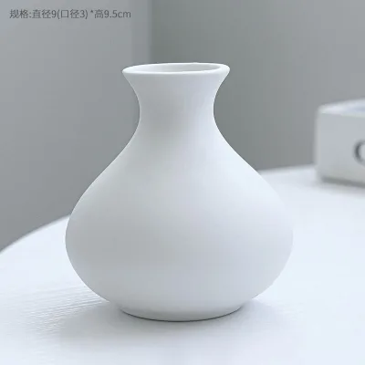 Ready to Ship Classic Matt White Frosted Black Ceramic Bud Vase Small Porcelain Tabletop Flower Vase