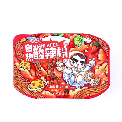 Halal Hot and Sour Powder Noodles Vermicelli Snacks Silky-smooth Chewy Instant Rice Noodles with Piping Hot Aromatic Soup Mix