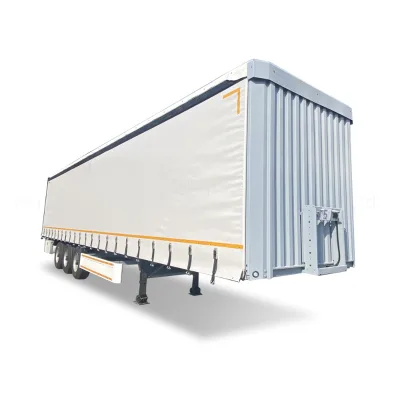 3 Axles Steel Flatbed and Box Semi-Trailers Curtain-Sider With Sliding Curtain Container Curtain-Sider Truck Trailer