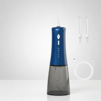 IPX7 Waterproof 335ML Star Island Blue Water Pick Long Standby USB Charge Water Flosser Oral Irrigator With Replacement Tips