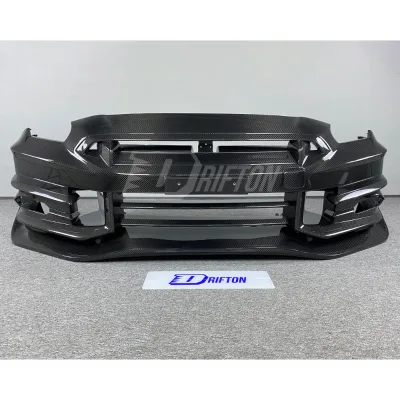 R35 GTR 2025 Topsecret Style Front Bumper for Nissan GTR R35 Dry Carbon Fiber Body Kits