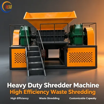 Twin Shaft Equipment for Carton Plastic Bottle Textile Shredding Machine Waste Recycling Wood Shredder Machine