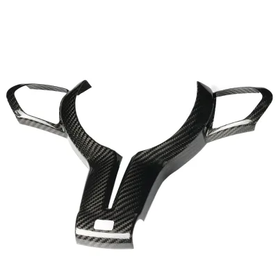 Carbon Fiber Steering Wheel Button Frame Cover Sticky Style Patch Fit for BMW M3 M4 F80 F82 F83