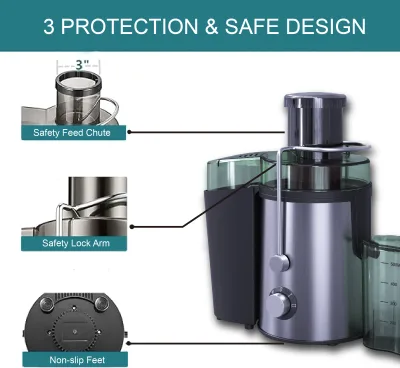 Centrifugal Juicer Extractor High Quality Powerful Household Use Unique Design High Efficiency Multifunction Automatic Pulp
