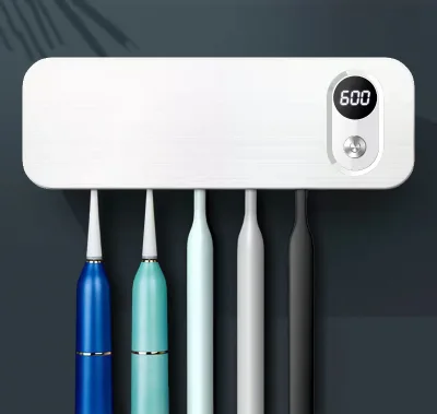 New Arrivals Best Tooth Brush Storage Travel Toothbrush Holder With UVC Rechargeable Tongue Scraper Sterilization Disinfector