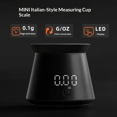 Cross-border Mini Coffee Scale Measuring Cup ABS Plastic Waterproof Portable High-precision Electronic Scale for Espresso Bean