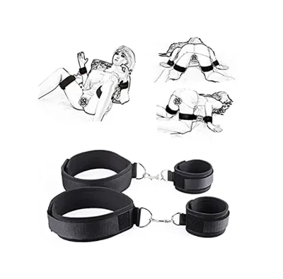 BDSM Restrain Bondage Set Padded Wrist Thigh Cuffs Adjustable Handcuffs Leg Straps High Quality Eco-Friendly Sexy Slave Beginner