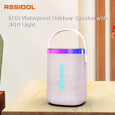 Waterproof outdoor portable high power high sound quality overweight bass Bluetooth speaker with RGB lights