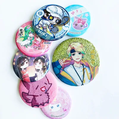 2022 New Design No Minimum Metal Pin Printing Anime Characters Cartoon Pins Button Badge