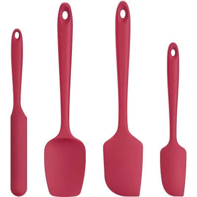 Heat Resistant Silicone Spatula High Heat Proof Flexible BPA-Free Non-Stick Bowl Scraper Rubber Kitchen Utensils