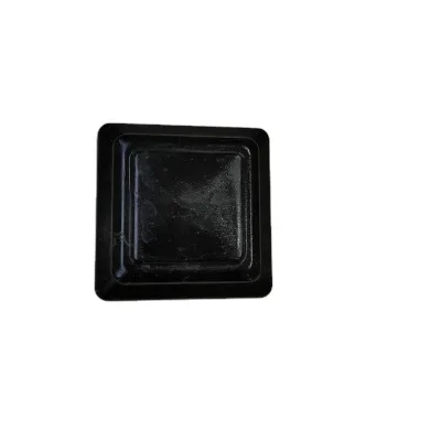 Black Square Powder Coated Railing Base Aluminum Fence Post Cover