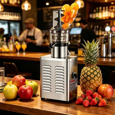 Big Mouth Cold Press Juice Extractor 1200W Stainless Steel Commercial Juicer High Juice Yield Juice Pulp Separation Machine
