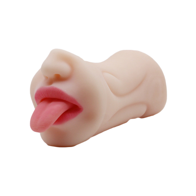 Real Touch TPE Male Masturbators Vagina Oral Sex Toy Mouth Tongue Licking Men Oral Sex Toys Sex Doll