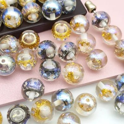 51210 High Quality Handmade 16mm Acrylic Resin Crown UV AB Clear Beads for Beaded Pen Chunky Bubblegum Jewelry