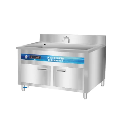 Commercial Multifunctional Ultrasonic Dishwasher for Washing Seafood and Vegetables, Suitable for Small to Medium-sized Kitchens