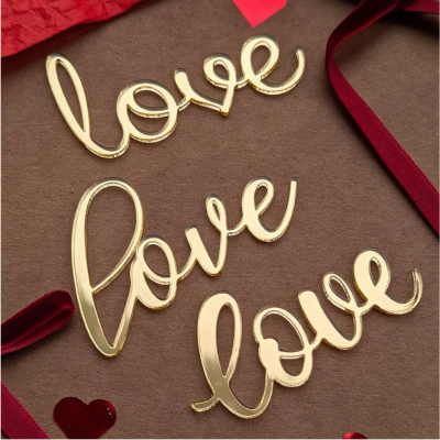 New Arrival Mother's Day Love Valentine's Day Love Acrylic Cake Decorating Tag