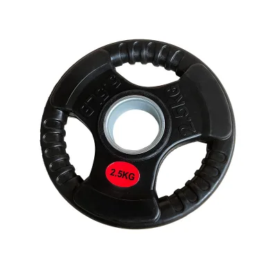 Cast Iron for Weight Plates with Three Holes Rubber-Coated Hand Grip for Dumbbells-Large Holes Design