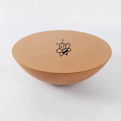 New Products Factory Balanced Semicircle Educational Toys Natural Color Wobble Balance Board OEM Cork Pcs Weight Material Body