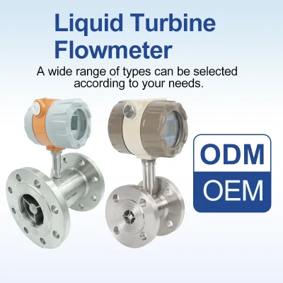 316SSL Flange Turbine Flow Meter Digital LCD Display Liquid Turbine Flow Transmitter for Water Oil Fuel Pipeline Flow Measure