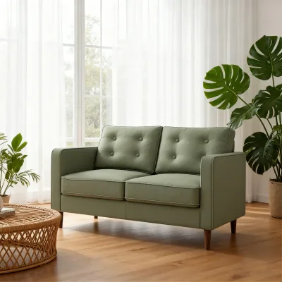 Sans Modern Luxury Two Seat Fabric Sofa for Small Apartments Living Room Bedroom