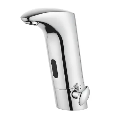 Automatic Infrared Sensor Hotel Use Kitchen Faucet Touchless Brass Single Handle Water Saving Modern Design Single Hole