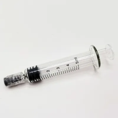 HomayPackaging Wholesale 5ml Prefilled Borosilicate Syringe Luer Lock Syringes Glass Syringes with Needle Glass Material