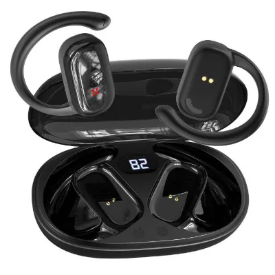 Clip On Sport Earbuds Bluetooth Headphone Playtime Ear Buds IPX4 Waterproof Sports Earphones Wireless Over-Ear Earhooks Headset