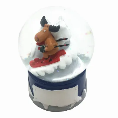 Christmas Snowvy Bear ,deer Sledding Snow Balls ,snowvy Animal Bear Snow Globes 65 mm 80mm 10mm