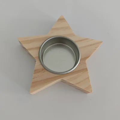 Wholesale Eco-Friendly European Pastoral Style Wood Candle Holder Stand for Home Decor & Christmas Festivities